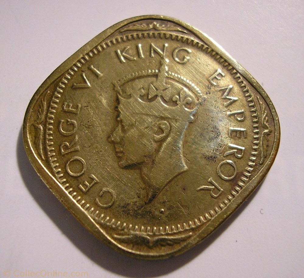 George VI - 2 Annas 1943 Bombay - British India monnaie monde inde george vi 2 annas 1943 bombay british india