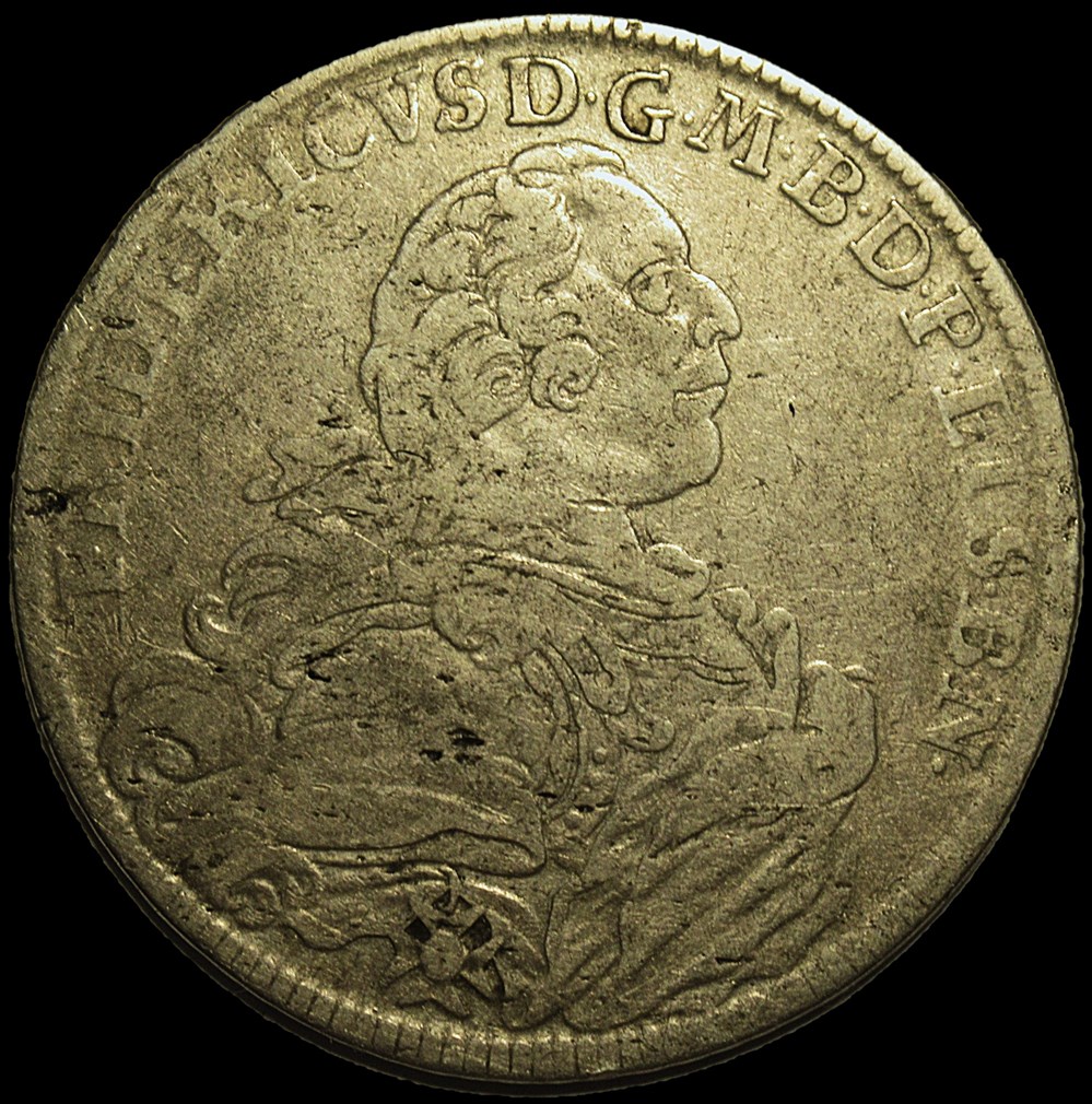 monnaies europe medievale saint empire romain germanique friedrich iii 1 thaler 1757 margraviate of brandenburg bayreuth