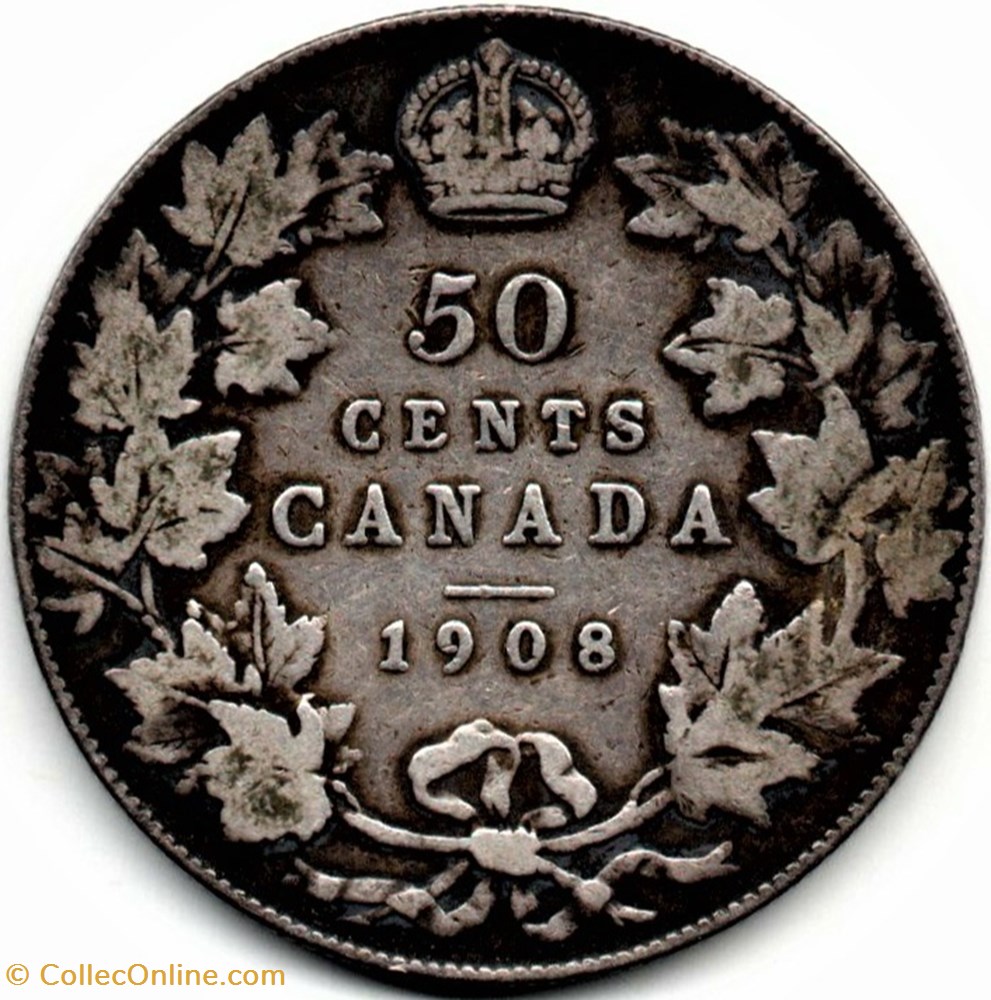 monnaies monde canada edward vii 50 cents 1908