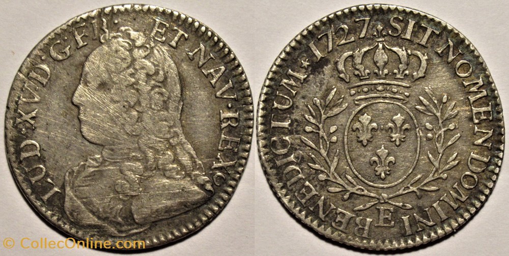 monnaies europe medievale a france royales louis xv 1 5 ecu 1727 tours