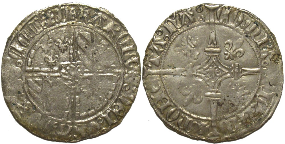 Charles "le Téméraire" - Double gros c.1468, Bruges, Flandre monnaies europe medievale france feodales charles le temeraire double gros c 1468 bruges flandre
