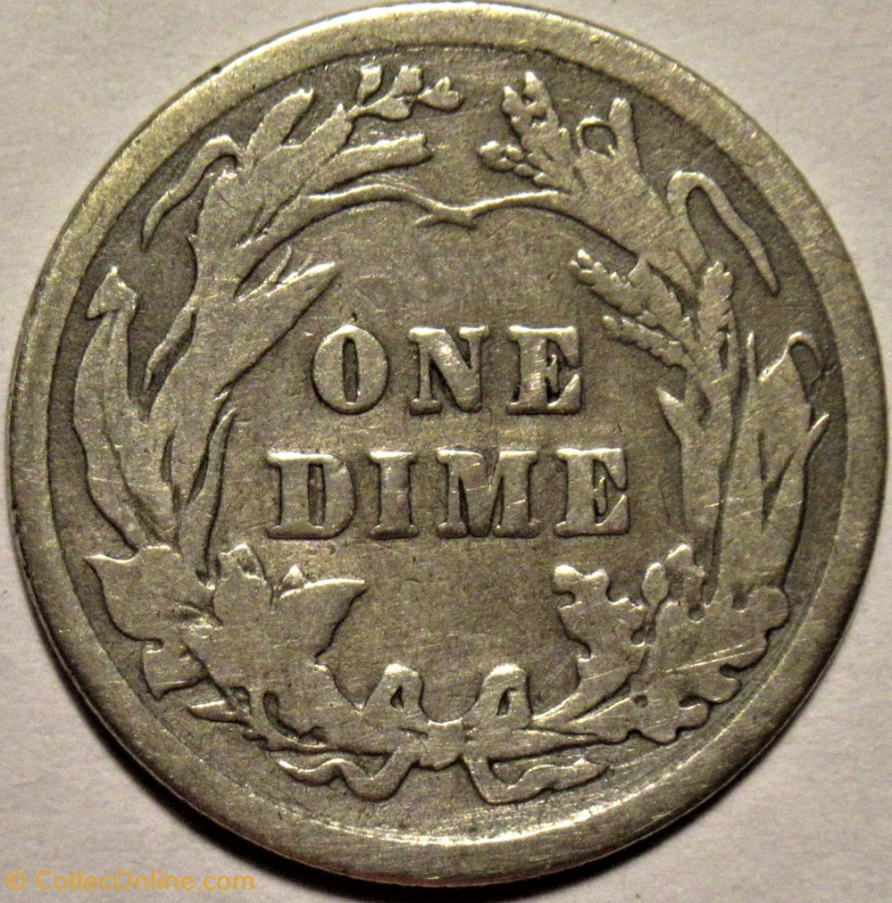 monnaies monde etats unis 1910 dime date in denticles
