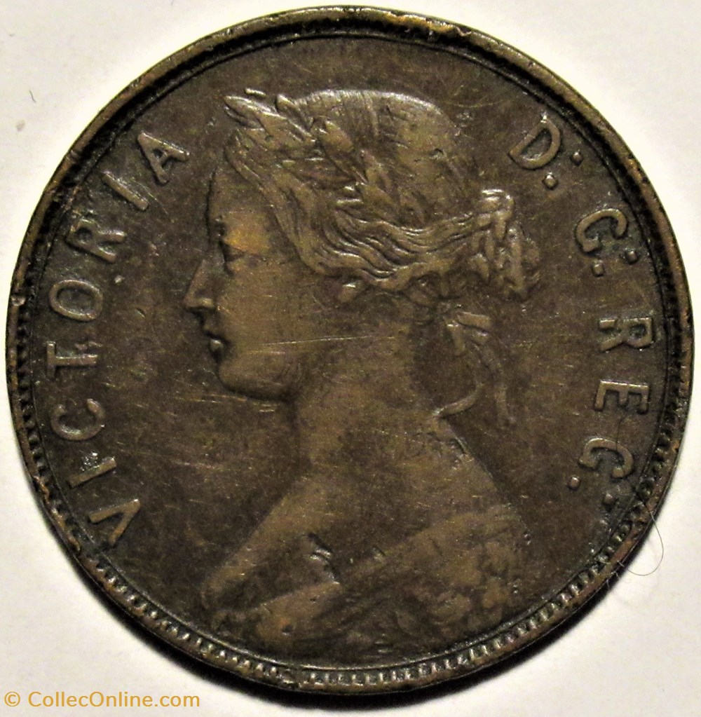 Victoria - One Cent 1865 Newfoundland monnaies monde canada victoria one cent 1865 newfoundland