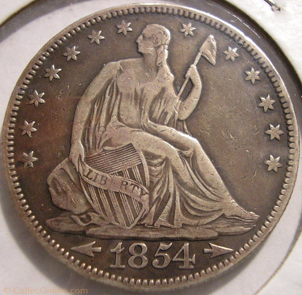 ←1854→ Half Dollar monnaies monde etats unis 1854 half dollar