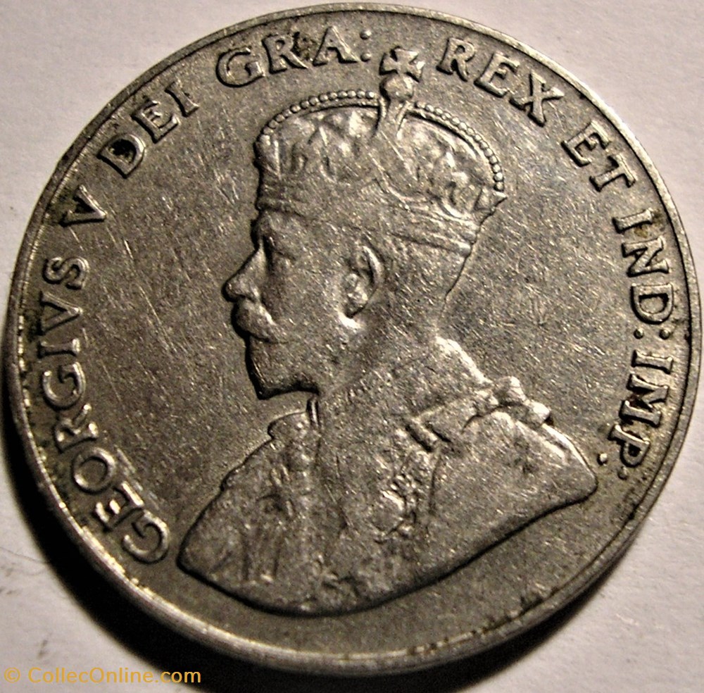 George V - 5 Cents 1930 monnaie monde canadum george v 5 cents 1930