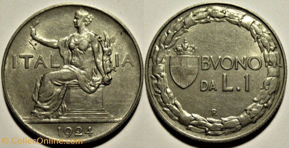 monnaies monde 1924 royaume italie lira roma vittorio emanuele iii