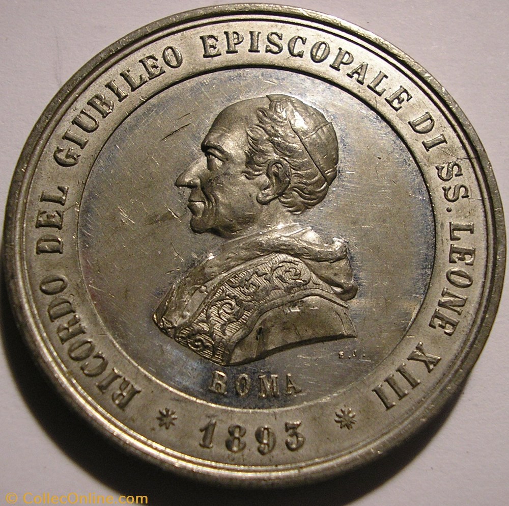medailles etat de la cite du pope leo xiii 1893 episcopal jubilee vatican