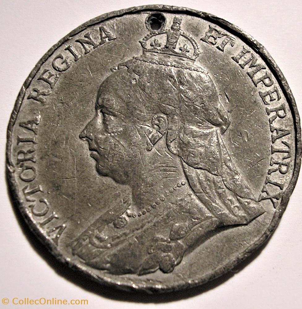 Victoria - Token 1899 Royal visit at Durham Hospital - Bristol, GB 2 monnaie jeton mereaux victoria token 1899 royal visit at durham hospital bristol gb