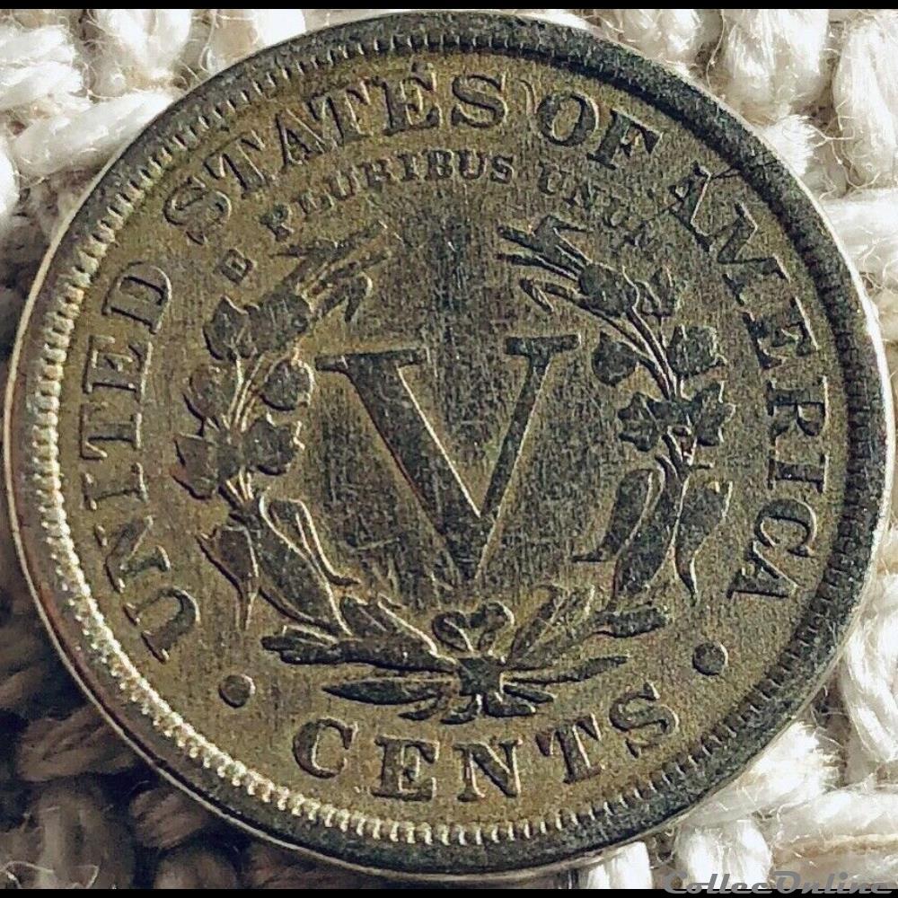 1893 5 Cents - Error monnaies monde etats unis 1893 5 cents error