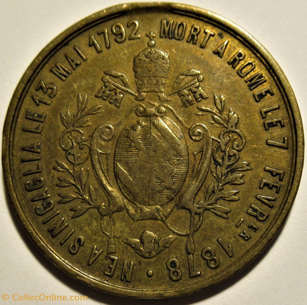 Pape Pie IX - Médaille Décès 1878 3 patrimoine religieux souvenir pape pie ix medaille deces 1878