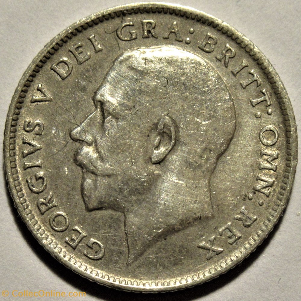 George V - 6 Pence 1916 - Great Britain 2 monnaies monde royaume uni george v 6 pence 1916 great britain