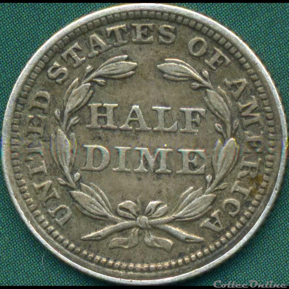 ←1854→ Half Dime monnaies monde etats unis 1854 half dime