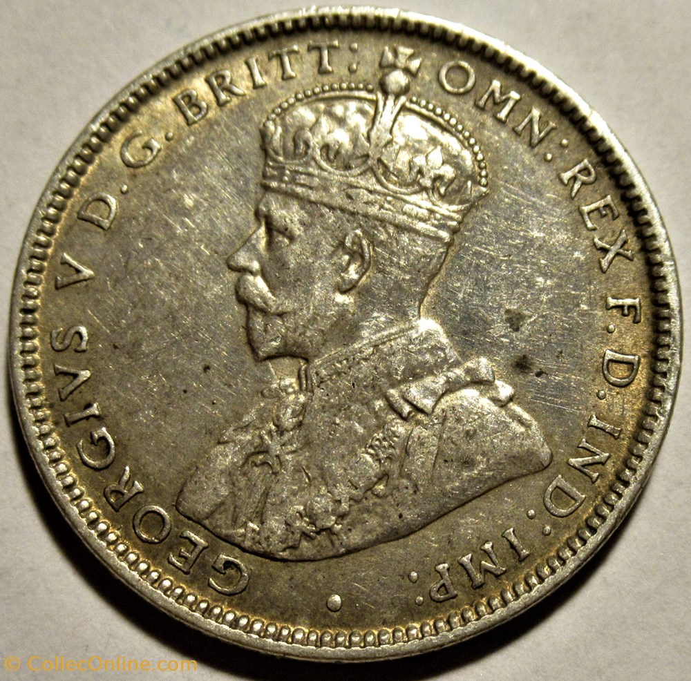 George V - One Shilling 1916 - Australia 2 monnaies monde australie george v one shilling 1916 australia