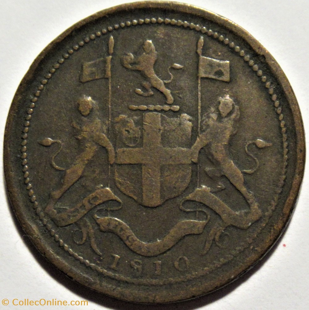 King George III - One Cent 1810 - Penang (British East Indies) monnaies monde malaisie king george iii one cent 1810 penang british east indies