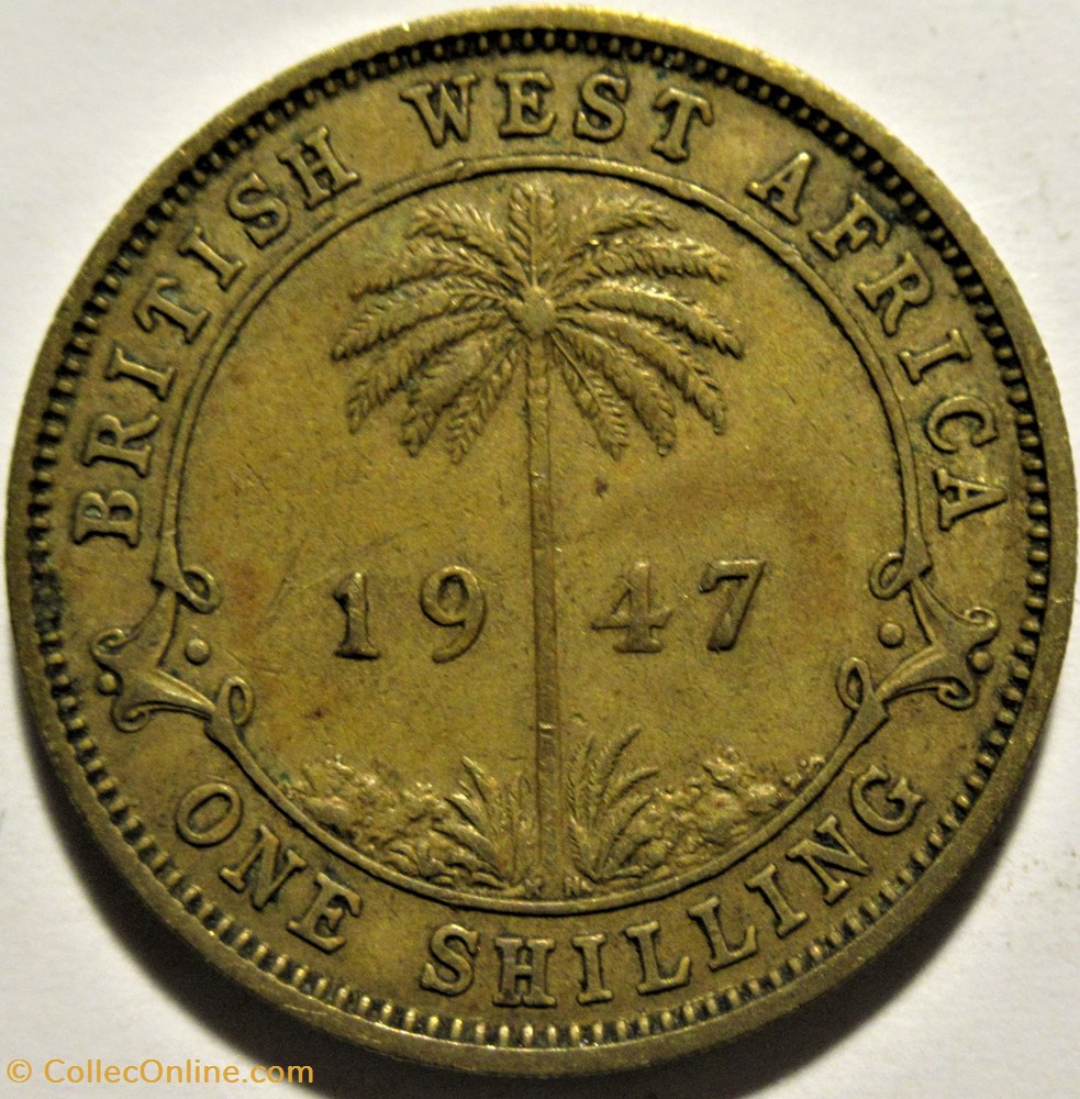 George VI - One Shilling 1947 - West Africa monnaies monde nigeria george vi one shilling 1947 west africa
