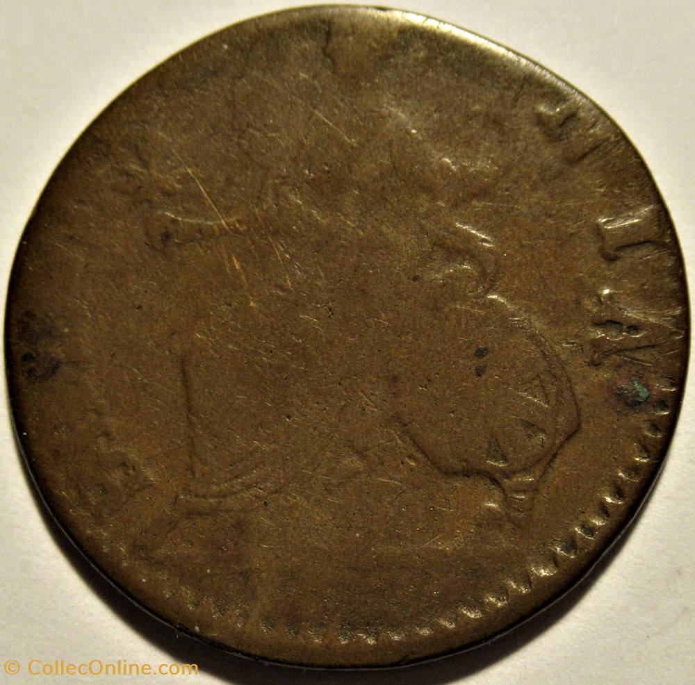 Half Penny No Regal - George III of Great Britain (ex.14) monnaies monde etats unis half penny no regal george iii of great britain ex 14