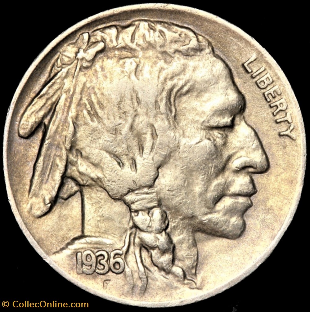 1936 Denver 5 Cents - Doubling monnaies monde etats unis 1936 denver 5 cents doubling