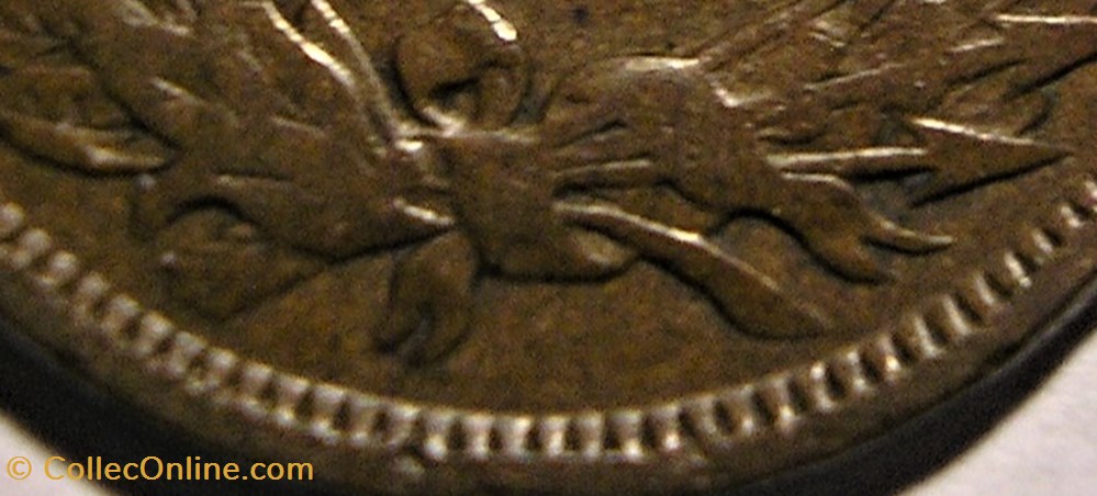 1890 One Cent (ex.2) - Off Center 4 monnaie monde etat uni 1890 one cent ex 2 off center