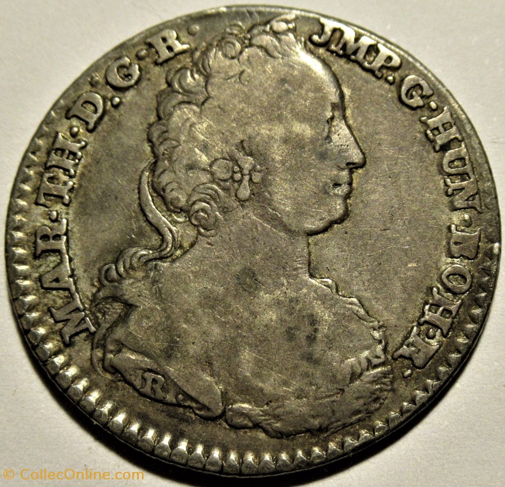 Maria Theresa - 1/4 Ducaton 1752 - Antwerp, Austrian Netherlands 2 monnaies europe medievale pays bas autrichiens maria theresa 1 4 ducaton 1752 antwerp austrian netherlands