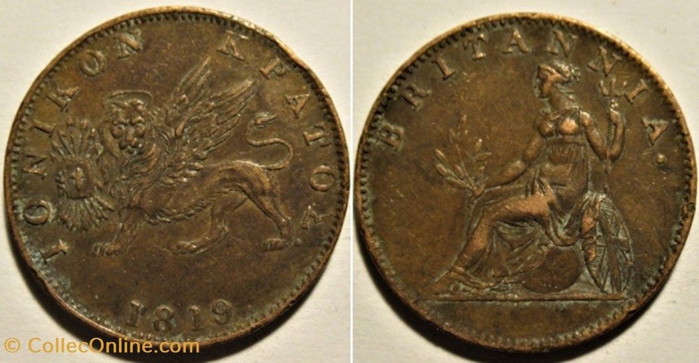 George III - 2 Lepta 1819 - Ionian Islands monnaies monde grece george iii 2 lepta 1819 ionian islands