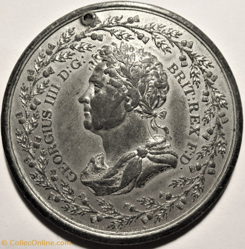 George IV - Royal Visit to Scotland Medal in 1822, Great Britain 4 medailles royaume uni george iv royal visit to scotland medal in 1822 great britain
