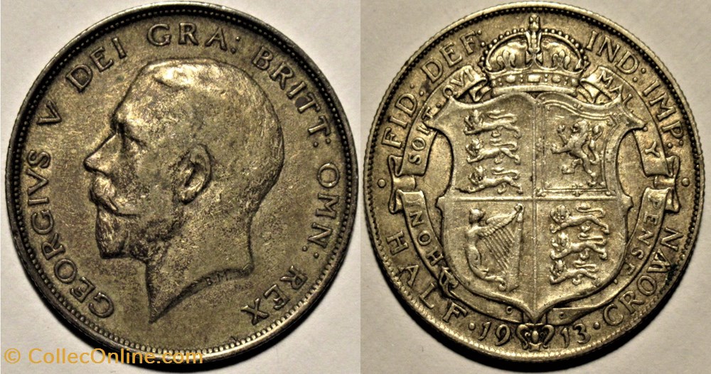 George V - Half Crown 1913 - Great Britain monnaies monde royaume uni george v half crown 1913 great britain