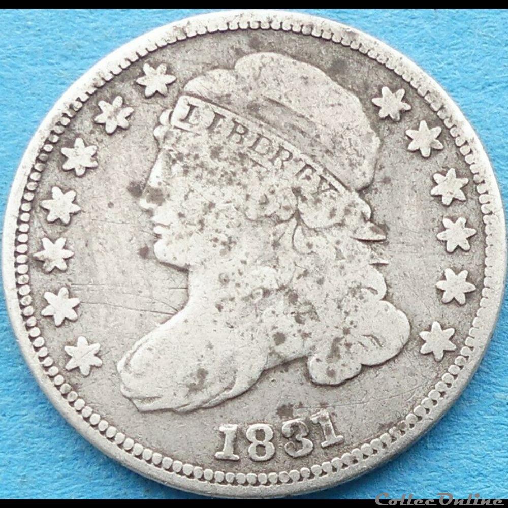 1831 Dime - 10 Cents monnaie monde etat uni 1831 dime 10 cents