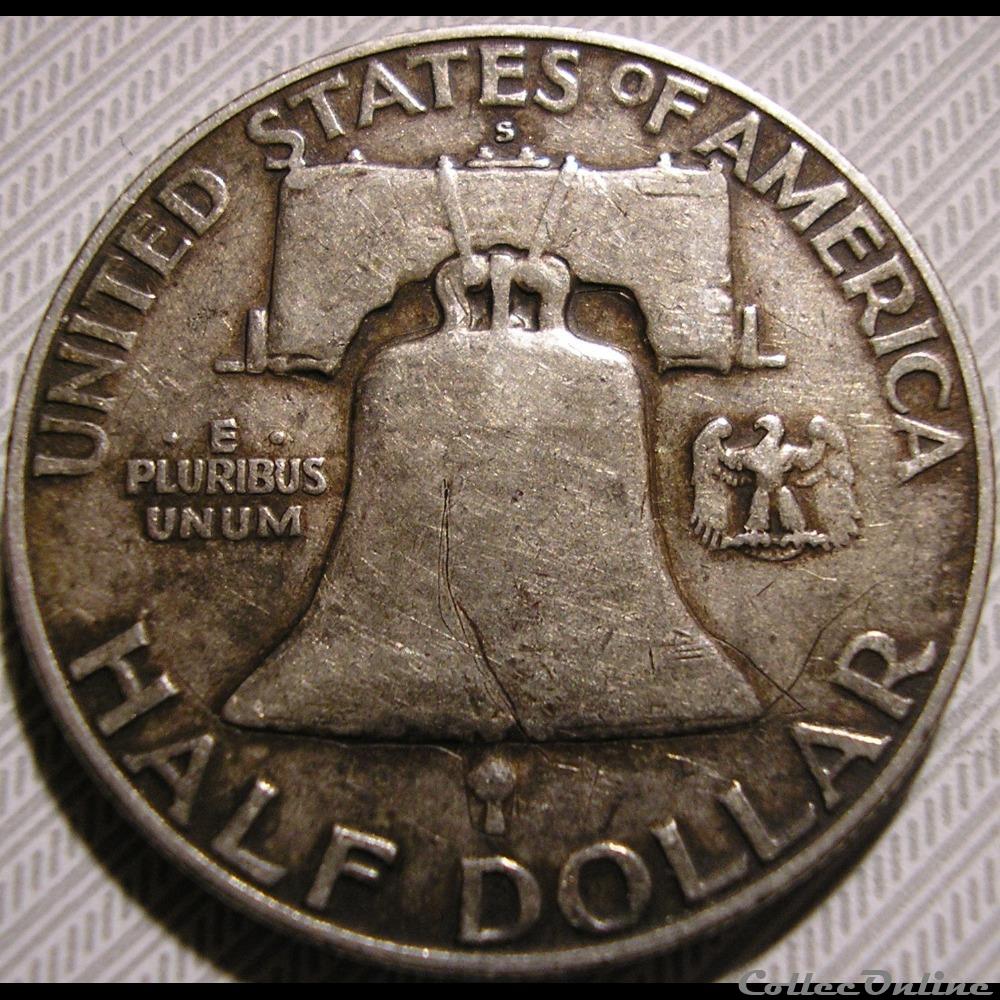1952 San Francisco Half $ 2 monnaie monde etat uni 1952 san francisco half