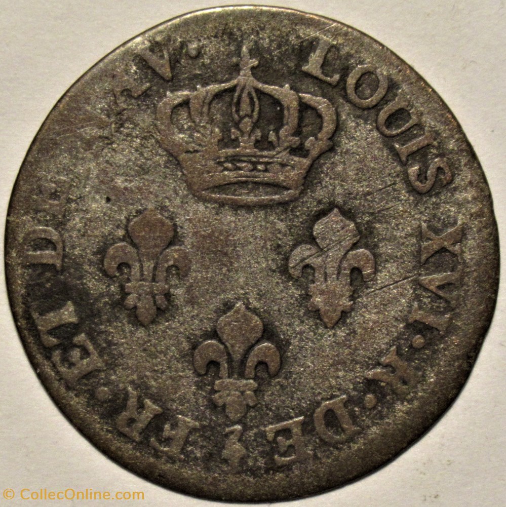 Louis XVI - 3 Sous 1781, Isles de France et de Bourbon monnaies colonies francaises louis xvi 3 sous 1781 isles de france et de bourbon