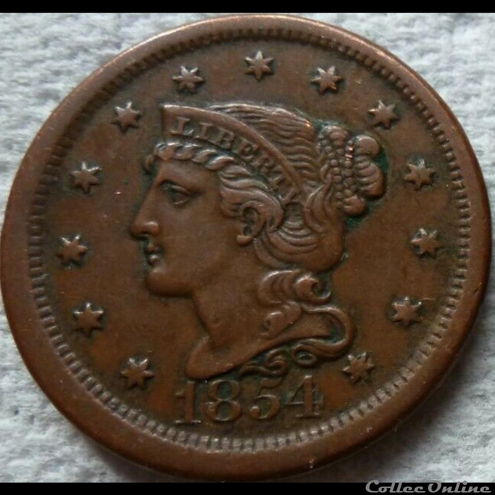 1854 One Cent - Coins - World - United States - Large Cents - 1840-1857 ...