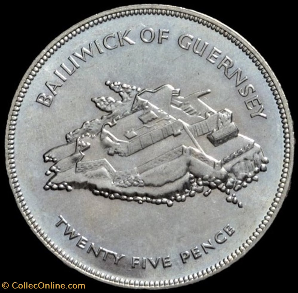 States of Guernsey - 25 Pence 1977 - Silver Jubilee monnaies monde de guernesey states of guernsey 25 pence 1977 silver jubilee