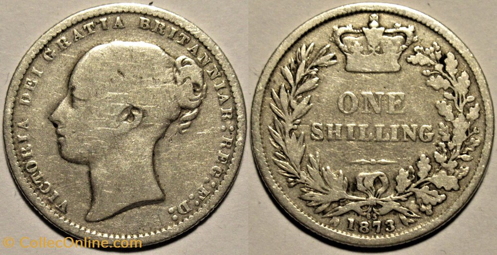 monnaies monde royaume uni victoria 1 shilling 1873 kingdom of great britain