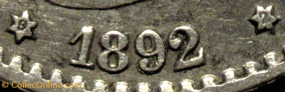 1892 - 50 Centimos - Alfonso XIII de España 4 monnaies monde espagne 1892 50 centimos alfonso xiii de espana