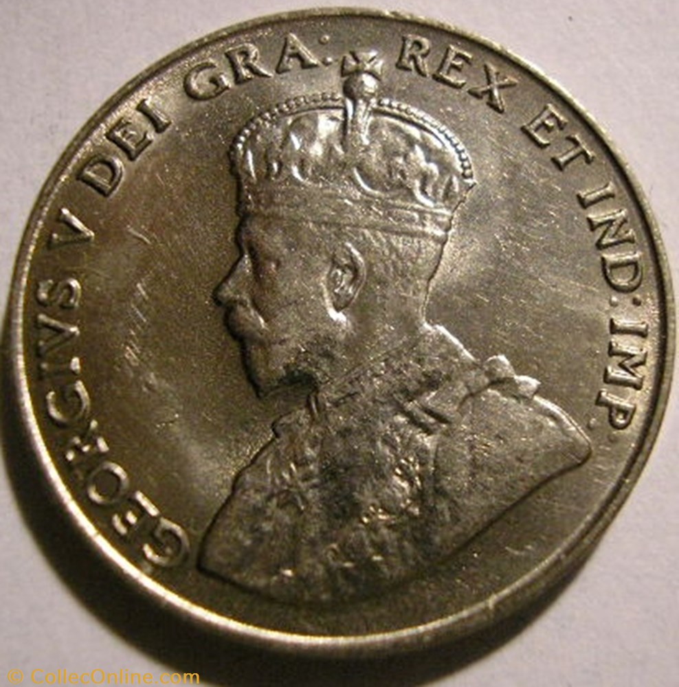 George V - 5 Cents 1922 monnaie monde canadum george v 5 cents 1922