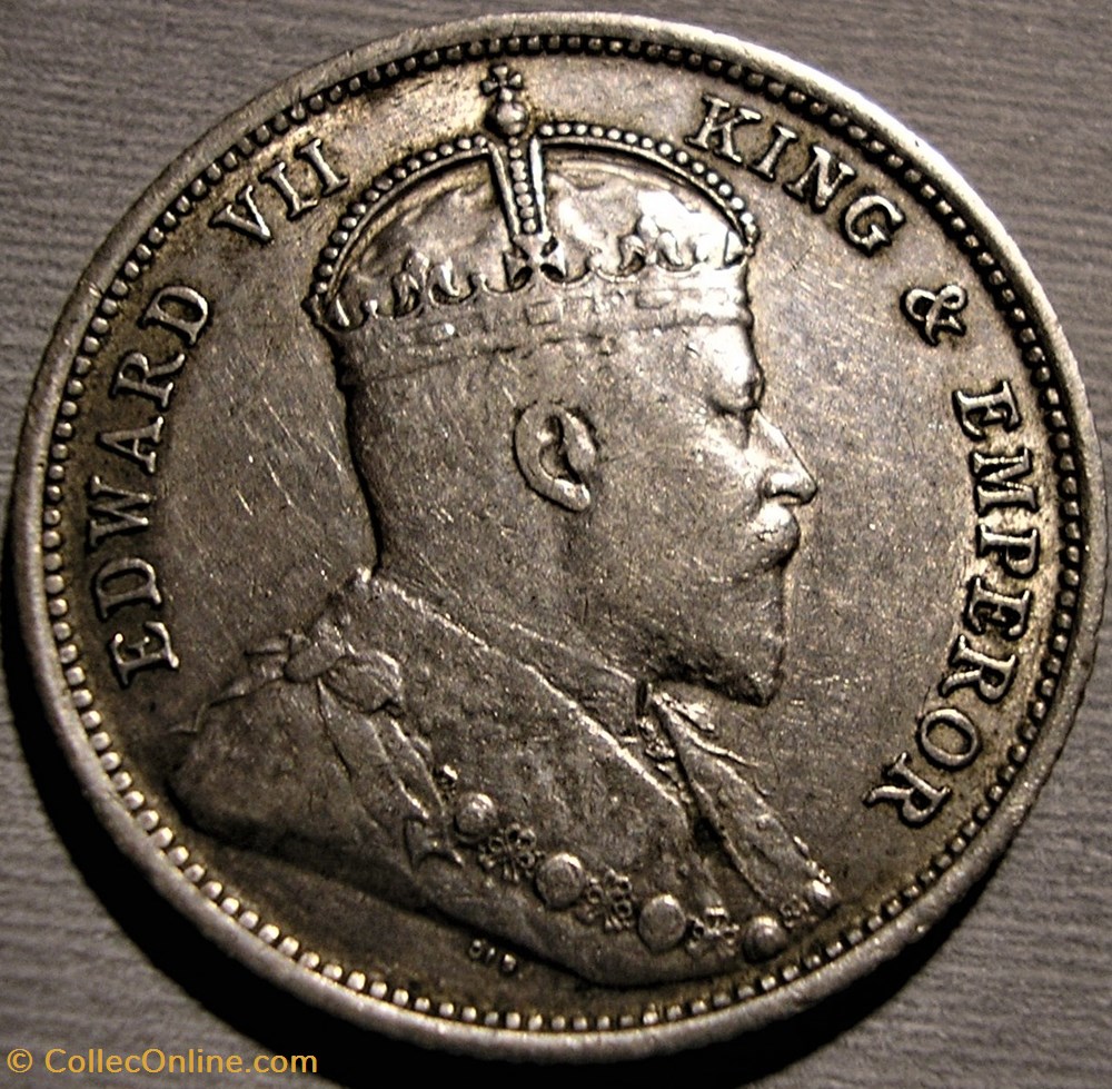 Edward VII - 50 Cents 1903 - Ceylon monnaies monde sri lanka edward vii 50 cents 1903 ceylon