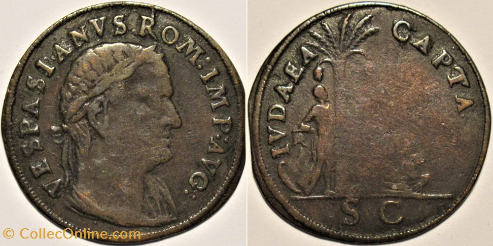 Vespasian - Rechenpfennig "Judae Capta", ca.1630 Nuremberg (2 ex.) monnaies paranumismatique jetons poids vespasian rechenpfennig judae capta ca 1630 nuremberg 2 ex
