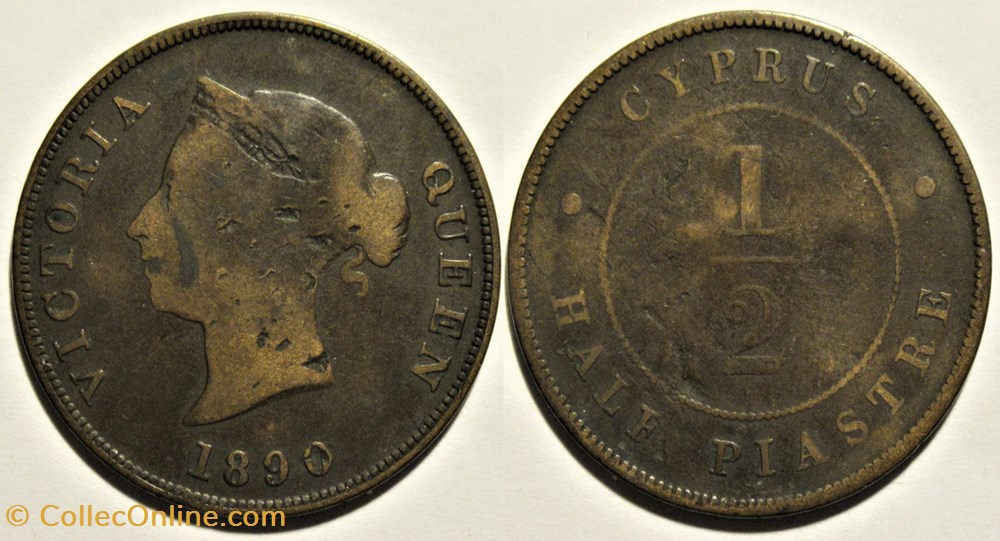 Victoria - 1/2 Piastre 1890 - Cyprus monnaies monde chypre victoria 1 2 piastre 1890 cyprus