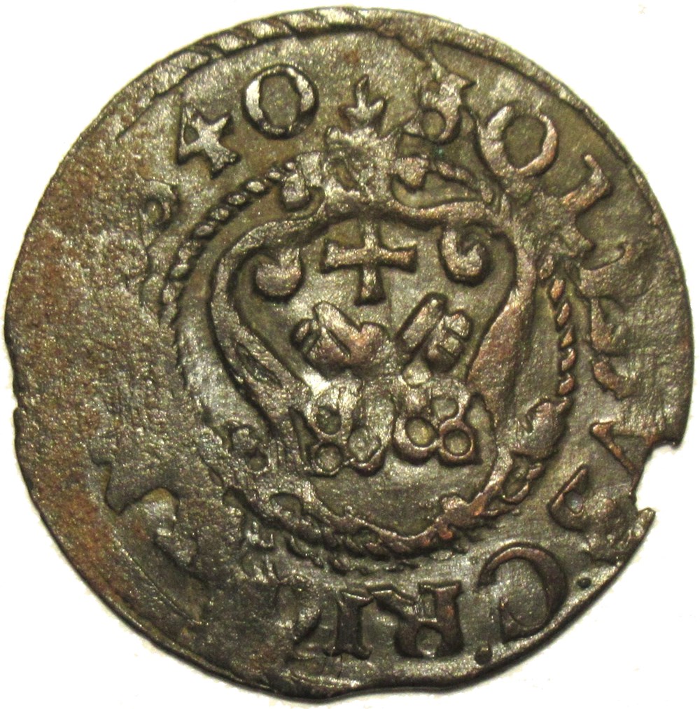 monnaies europe medievale livonie christina of sweden 1 solidus 1640 riga swedish livonia