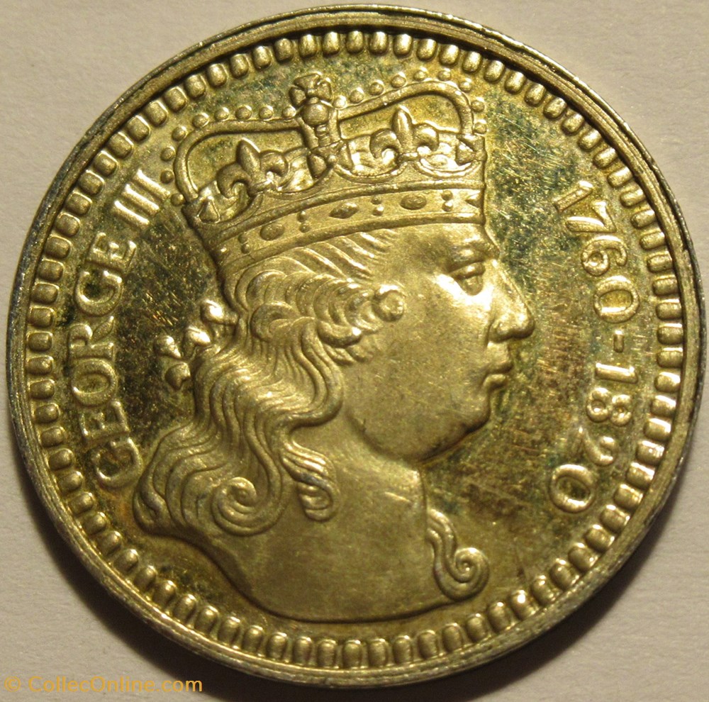 George III - Fantasy Half Guinea Token - Great Britain 2 monnaies jetons mereaux george iii fantasy half guinea token great britain