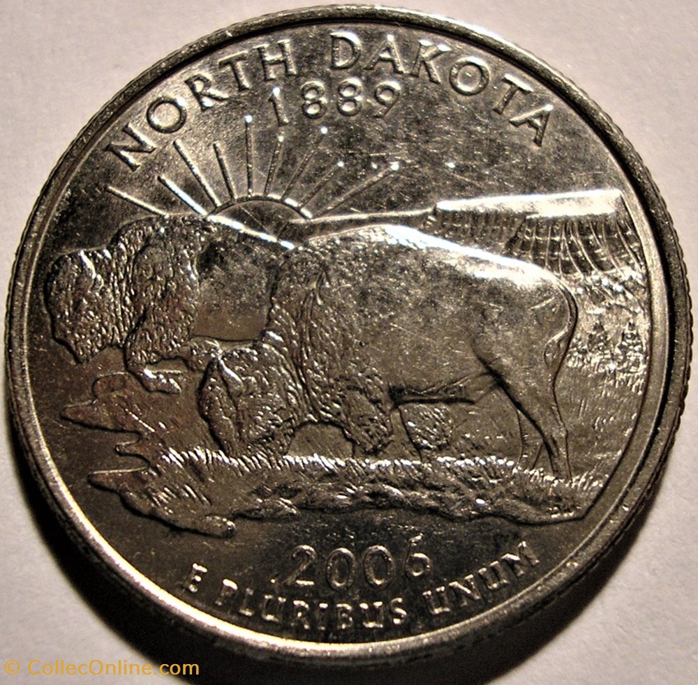 2006 D Quarter Dollar - North Dakota State monnaie monde etat uni 2006 d quarter dollar north dakota state
