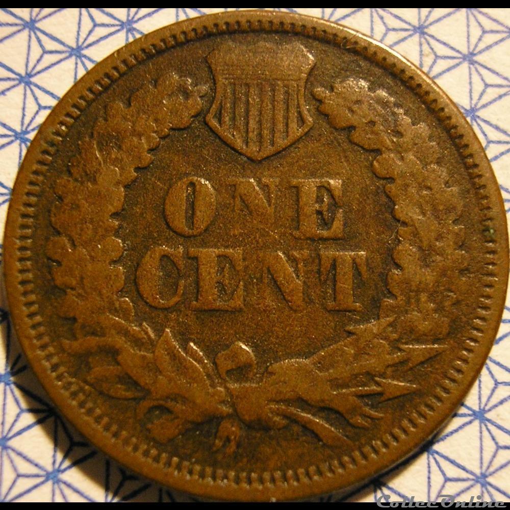 1869 One Cent 2 monnaie monde etat uni 1869 one cent