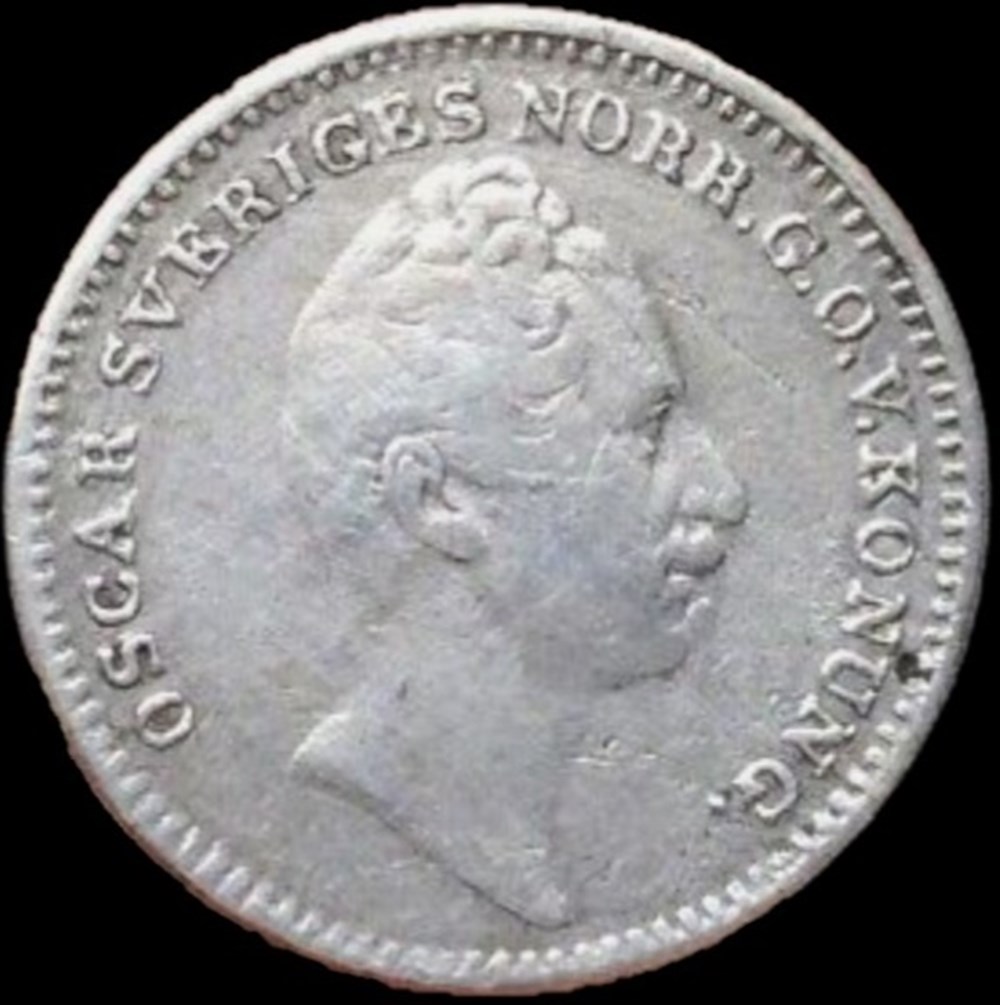 Sweden - Oscar I - 1/16 Riksdaler Specie 1852 (ex.2) monnaies monde suede sweden oscar i 1 16 riksdaler specie 1852 ex 2