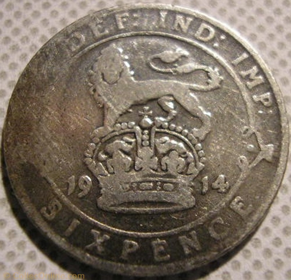 monnaie monde royaume uni george v 6 pence 1914 great britain