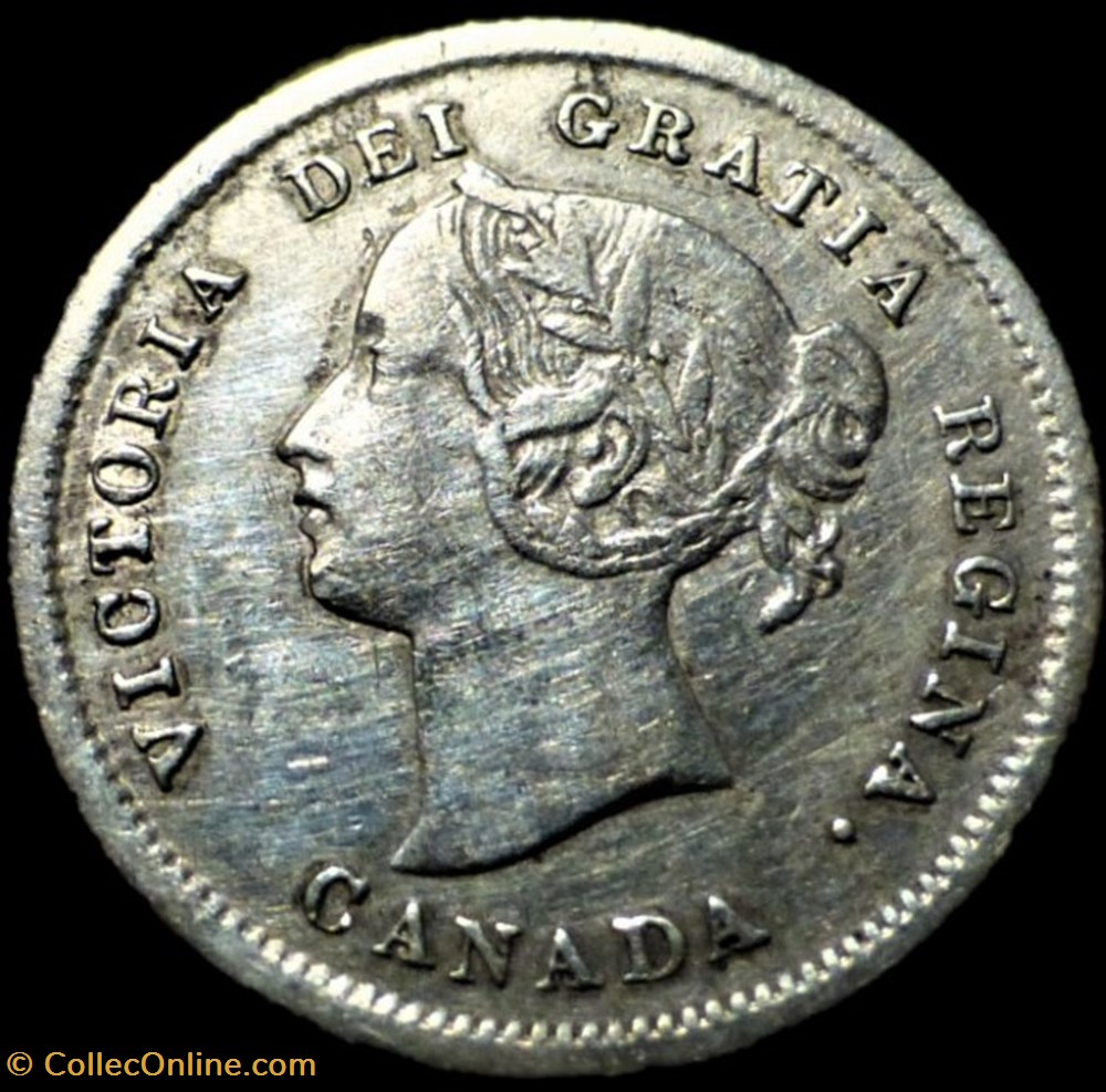 Victoria - 5 Cents 1872 H monnaies monde canada victoria 5 cents 1872 h