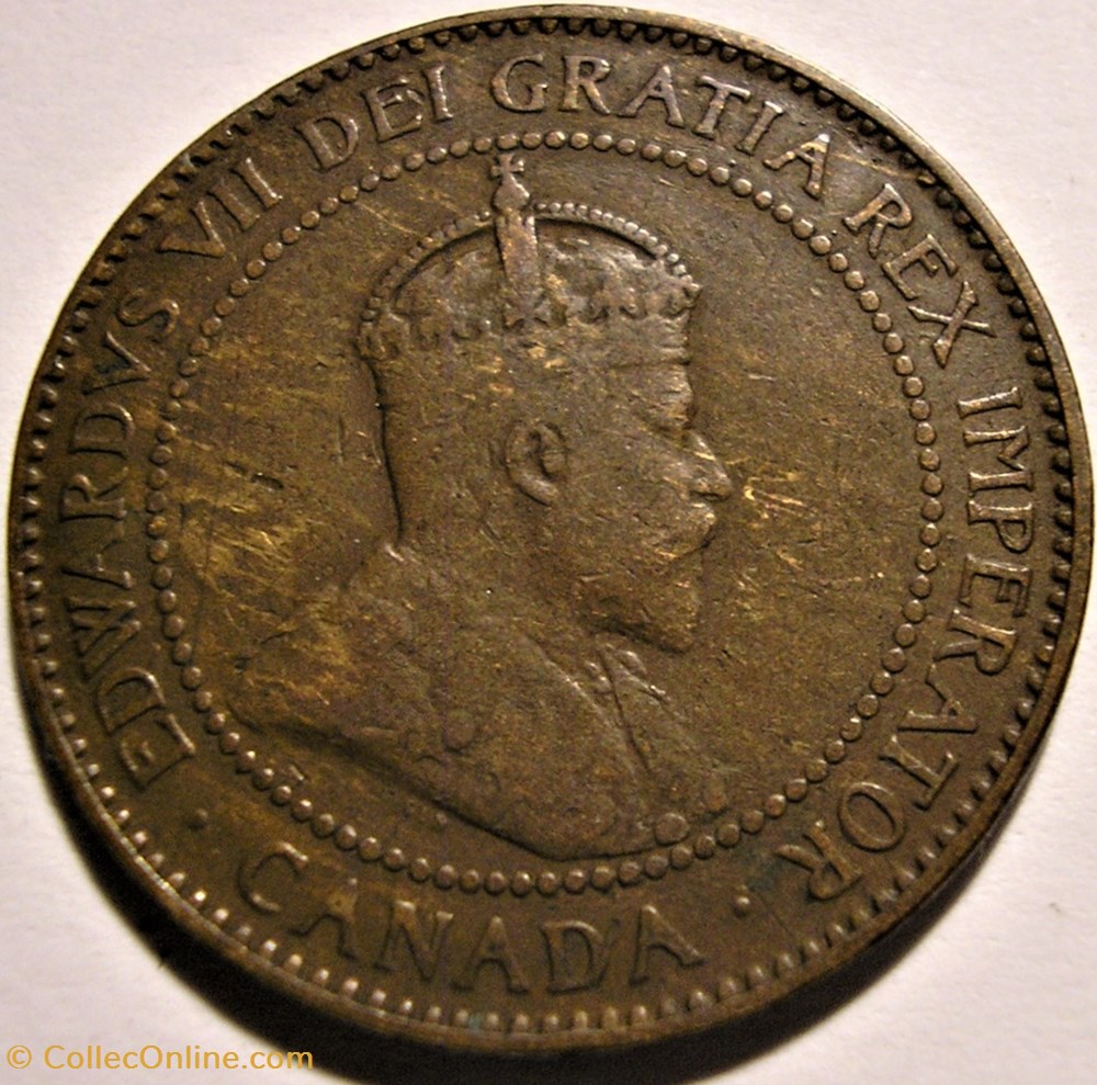 Edward VII - 1 Cent 1906 monnaie monde canadum edward vii 1 cent 1906