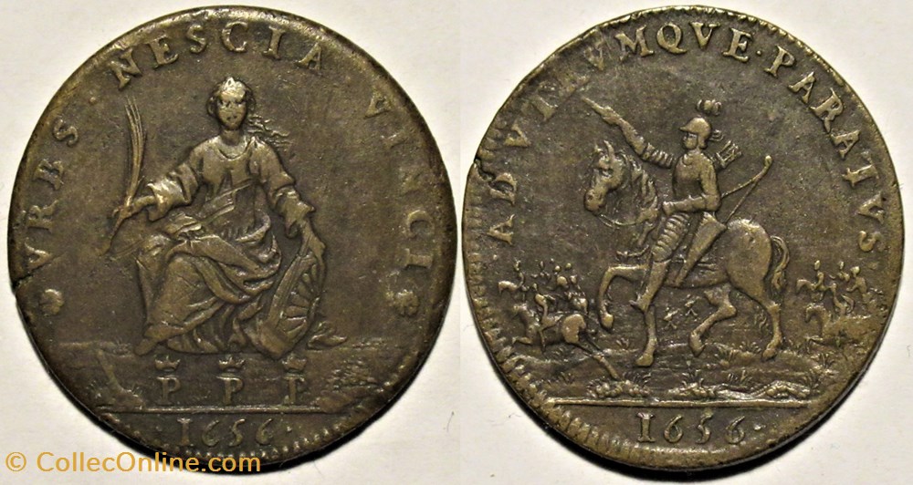 Louis XIV - 1656, Jeton de la Ville de Péronne, Picardie monnaies paranumismatique jetons poids louis xiv 1656 jeton de la ville de peronne picardie