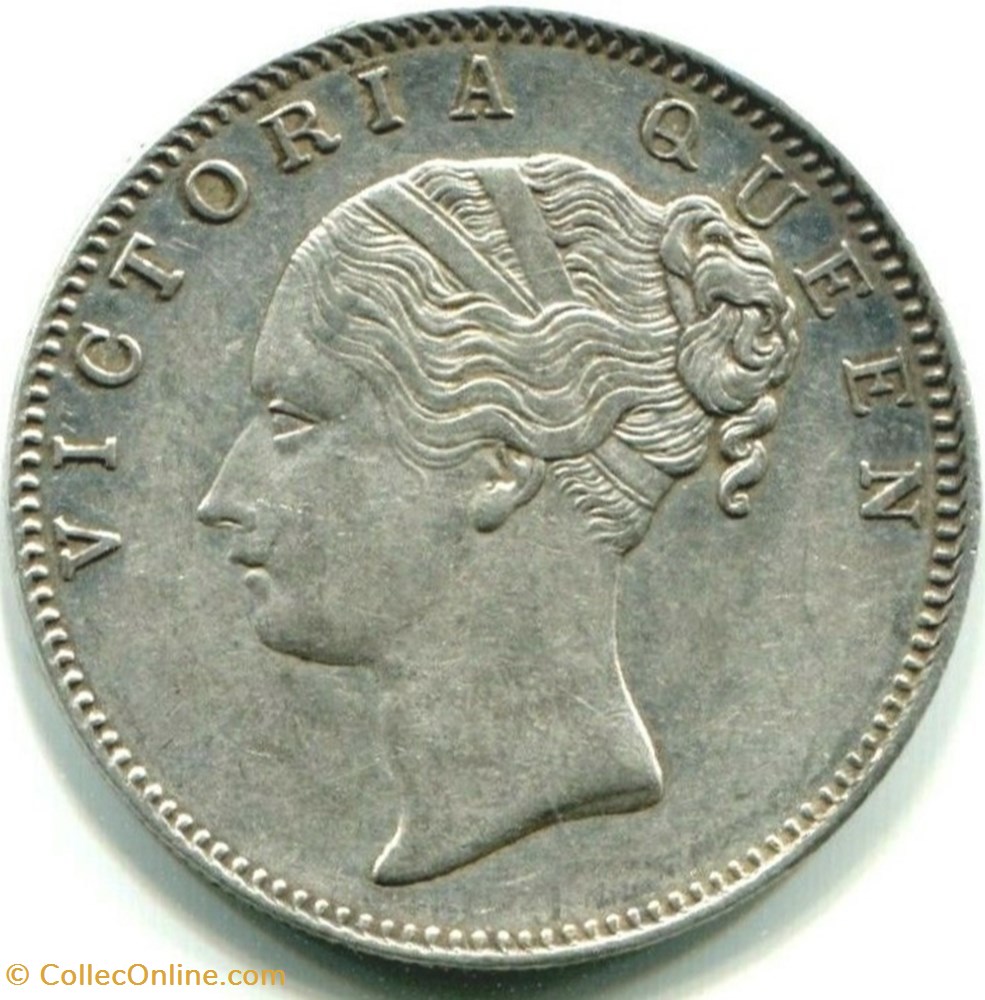 monnaies monde inde victoria one rupee 1840 bombay british india