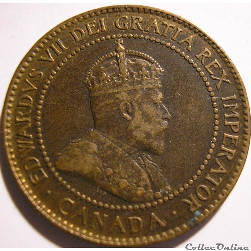 Edward VII - 1 Cents 1902 monnaies monde canada edward vii 1 cents 1902