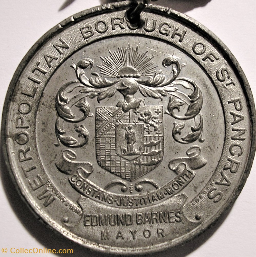 Edward VII - Coronation Medal 1902 - St Pancras, London 3 medaille royaume uni edward vii coronation medal 1902 st pancras london