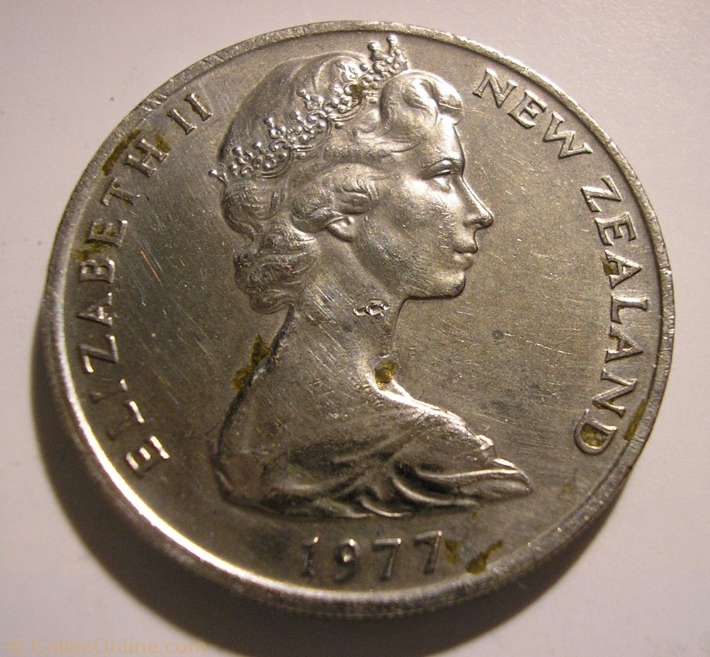 Elizabeth II - 20 Cents 1977 - New Zealand monnaie monde nouvelle zelande elizabeth ii 20 cents 1977 new zealand